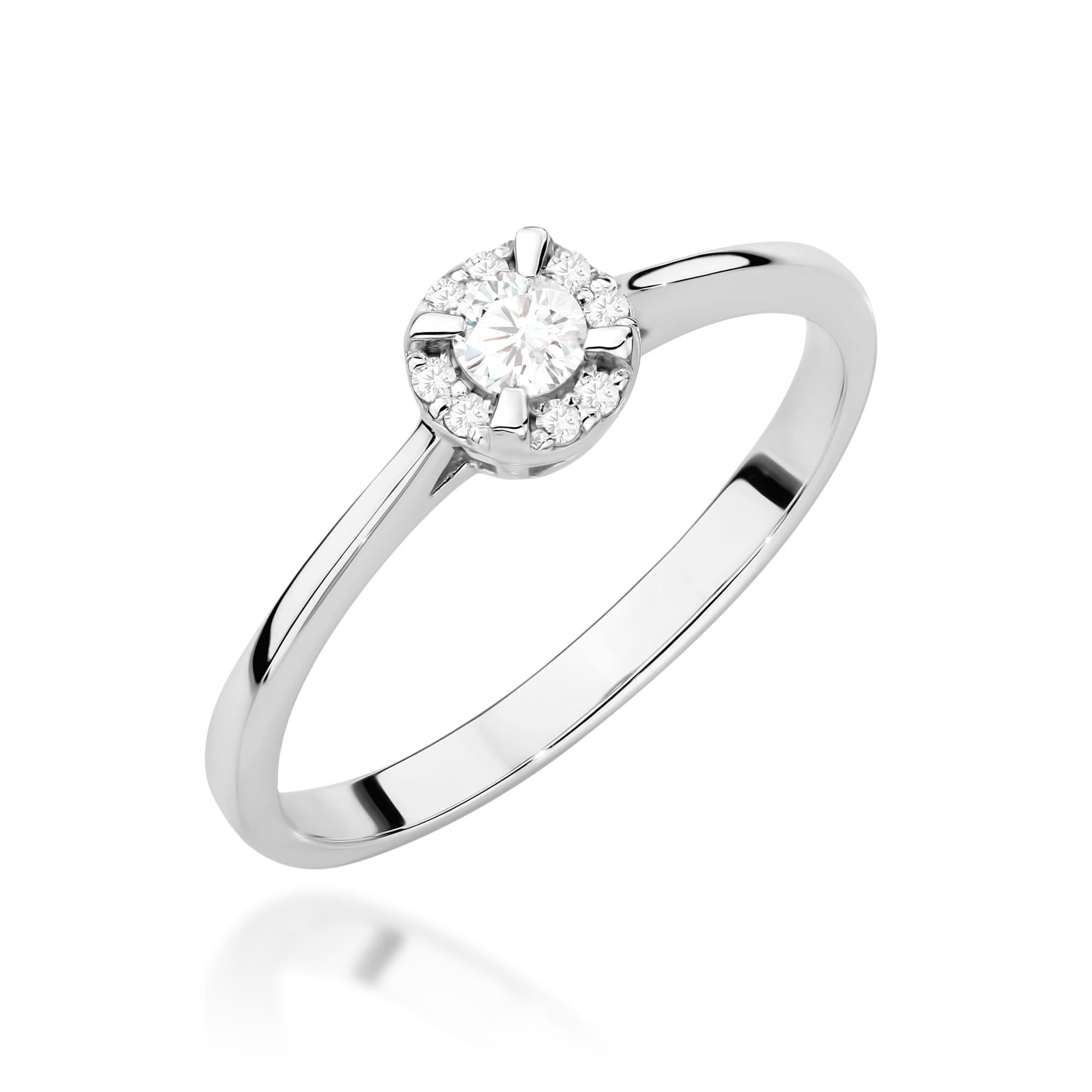 Pierścionek W0560 Diament 0.10ct białe złoto Jubiler Kraków BigDIAMOND