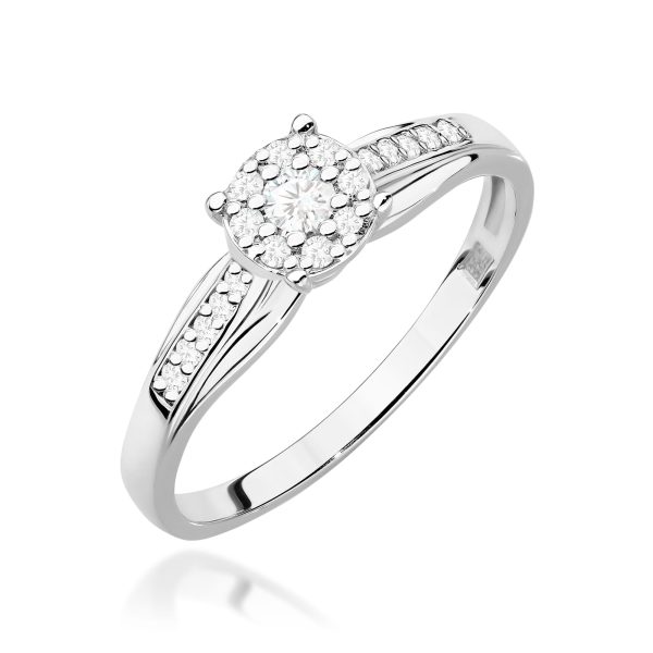 Pierścionek W0564 z diamentami białe złoto Jubiler Kraków BigDIAMOND