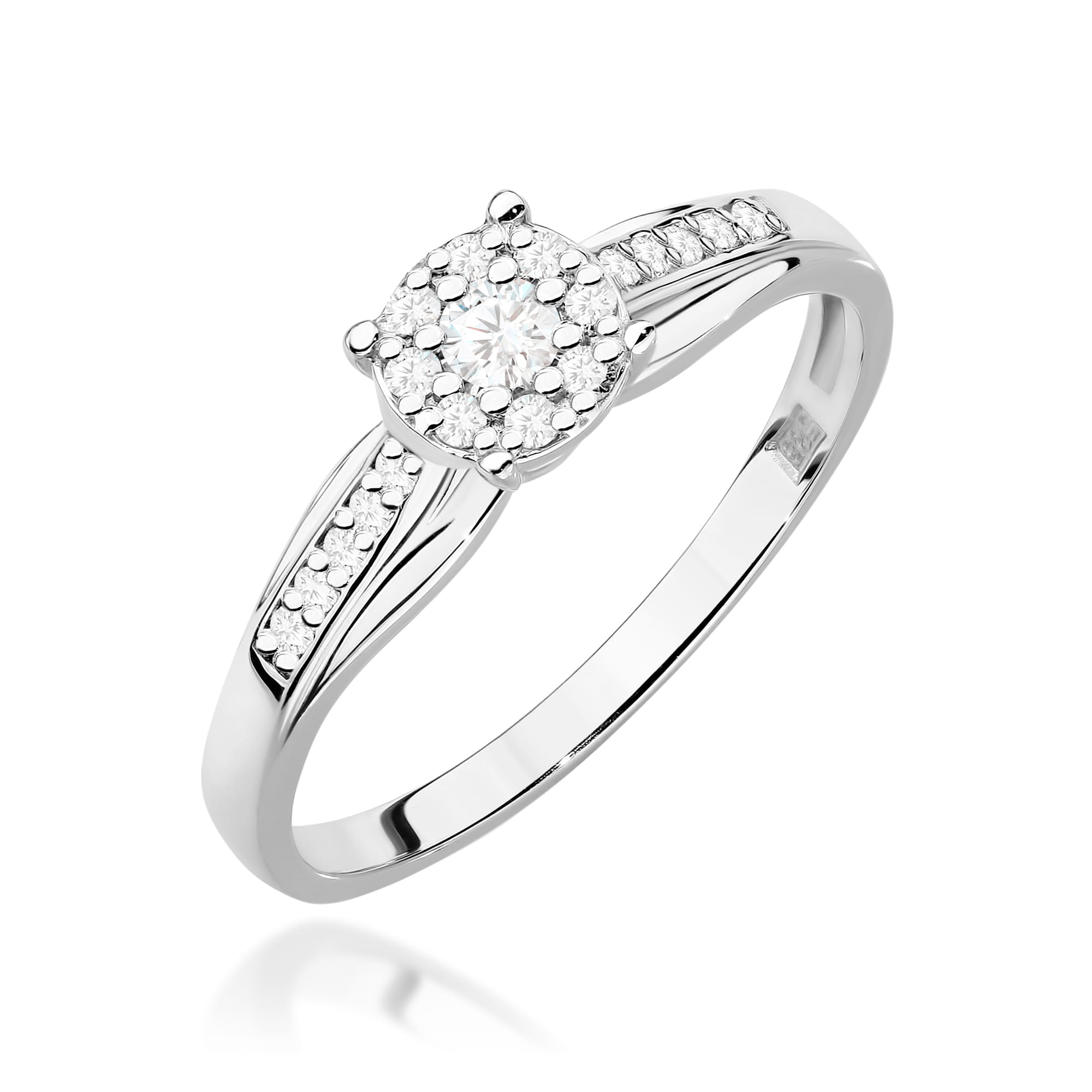 Pierścionek W0564 z diamentami białe złoto Jubiler Kraków BigDIAMOND