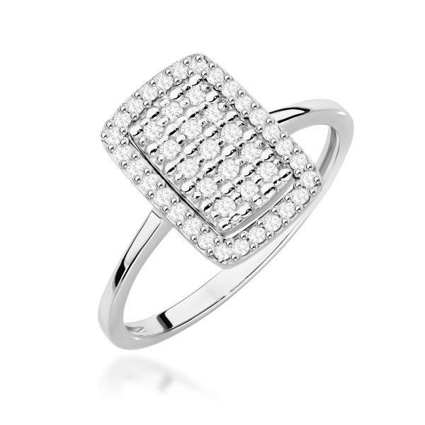 Pierścionek W0573 z diamentami białe złoto Jubiler Kraków BigDIAMOND