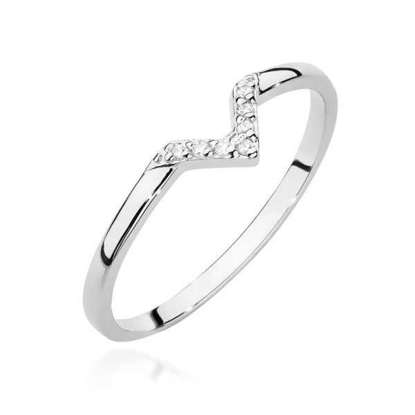 Pierścionek W0602 z diamentami białe złoto Jubiler Kraków BigDIAMOND