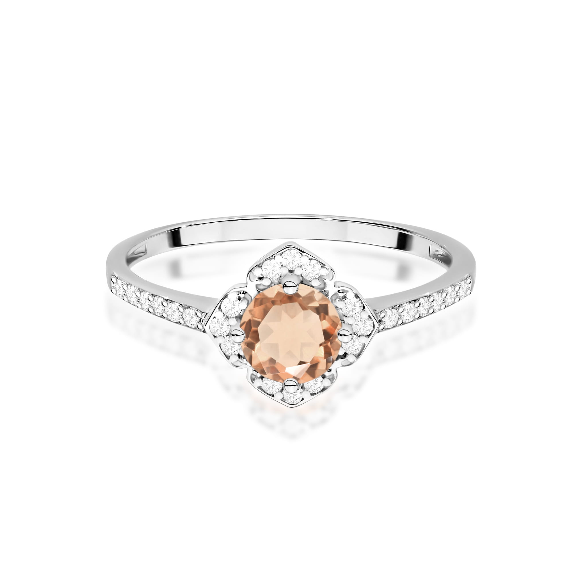 Ring with morganite 0,40 ct and diamonds – product image 2