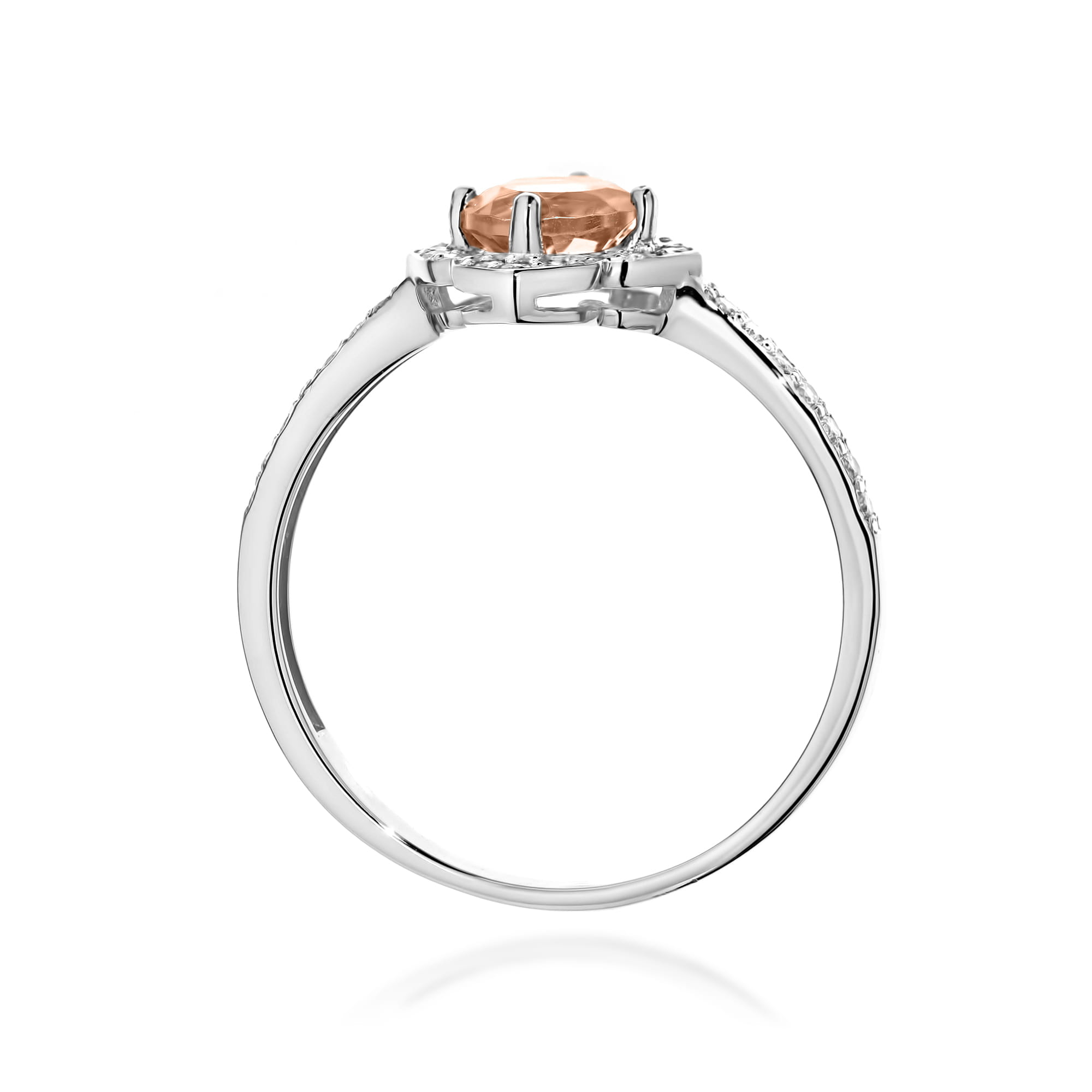Ring with morganite 0,40 ct and diamonds – product image 3