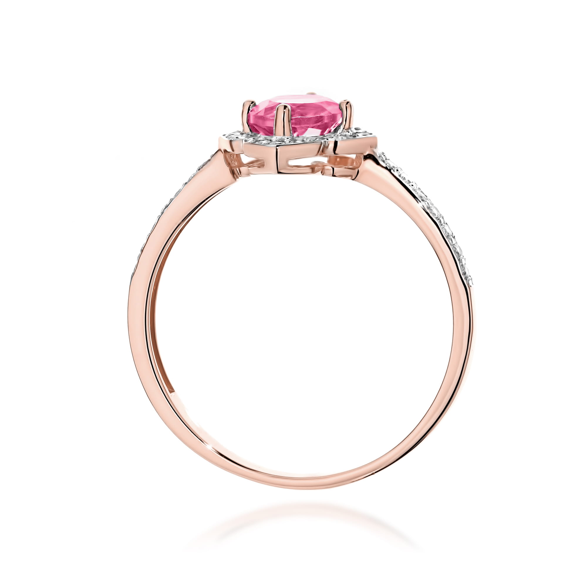 Pierścionek Różowy Topaz 0,60ct różowe złoto — zdjęcie dodatkowe 2