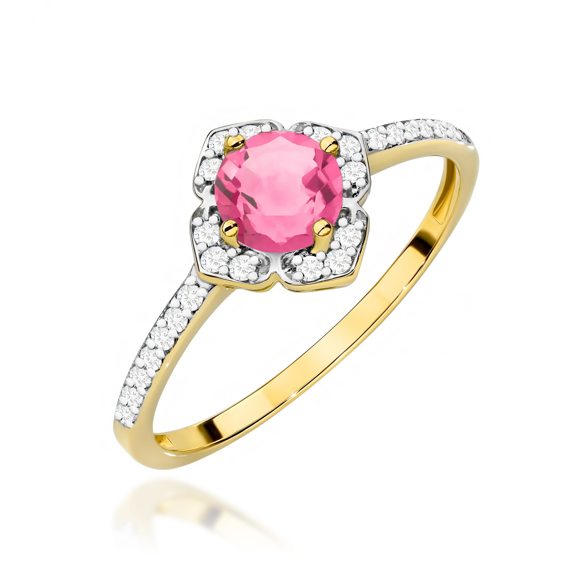 Pierścionek W0603 Różowy Topaz 0