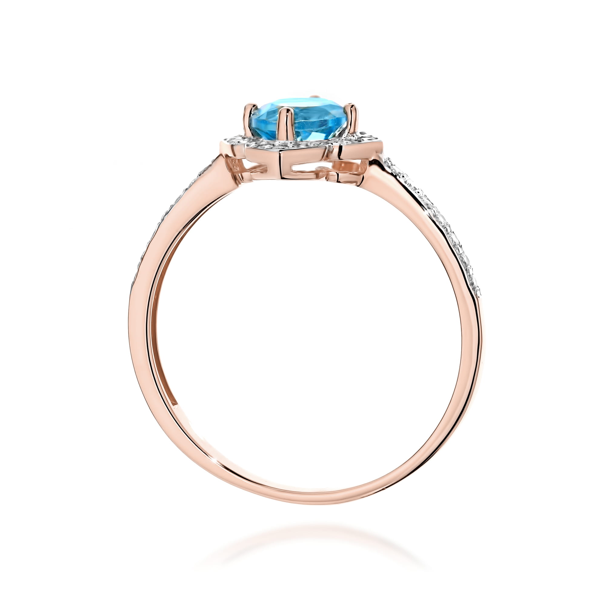 Pierścionek Topaz 0,50ct różowe złoto — zdjęcie dodatkowe 2