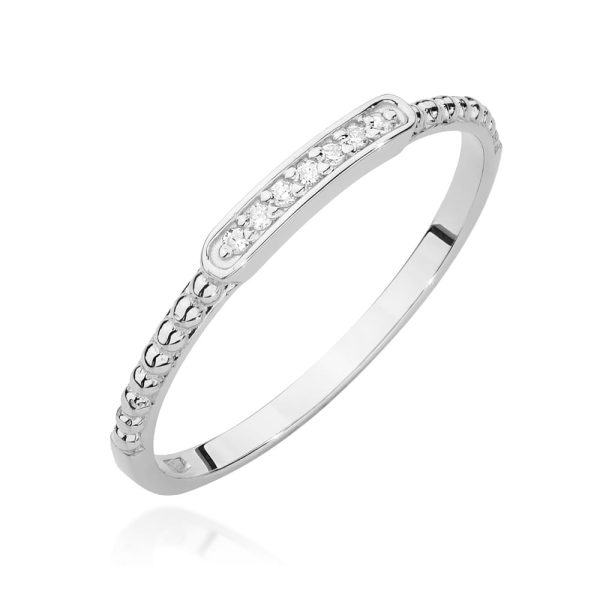 Pierścionek W0606 z diamentami białe złoto Jubiler Kraków BigDIAMOND