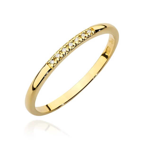 Pierścionek W0607 z diamentami żółte złoto Jubiler Kraków BigDIAMOND