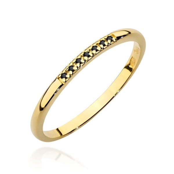 Pierścionek W0607 z diamentami żółte złoto Jubiler Kraków BigDIAMOND