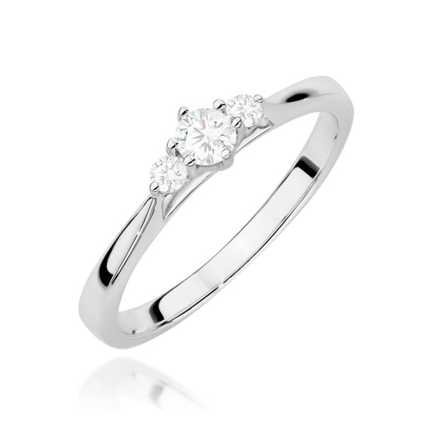 Pierścionek W0608 z diamentami białe złoto Jubiler Kraków BigDIAMOND