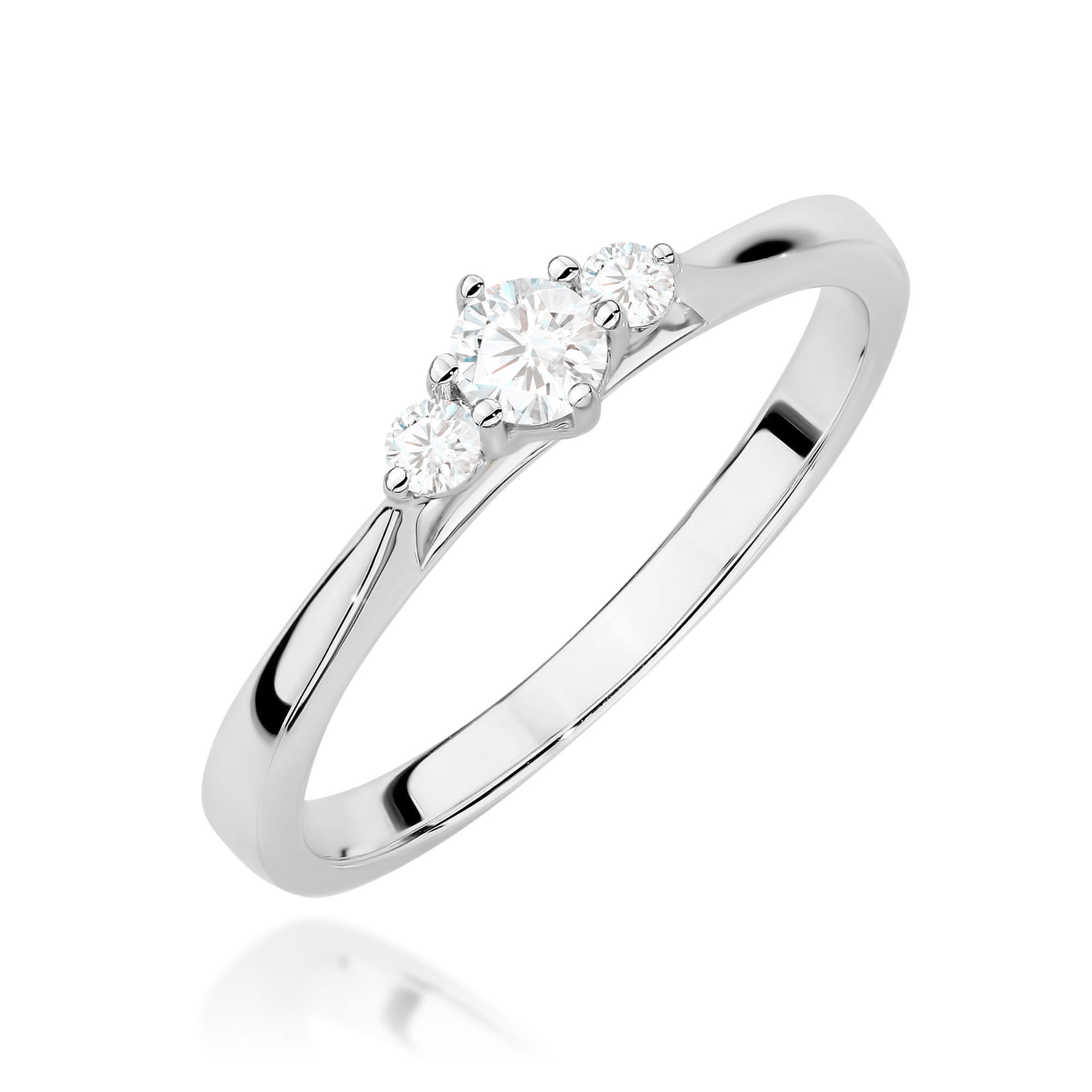 Pierścionek W0608 z diamentami białe złoto Jubiler Kraków BigDIAMOND