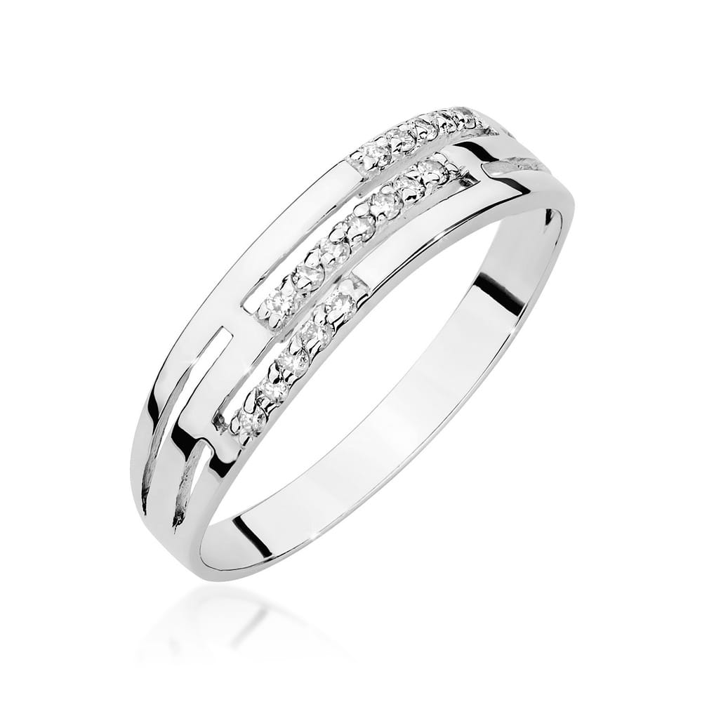 Pierścionek W0612 z diamentami białe złoto Jubiler Kraków BigDIAMOND