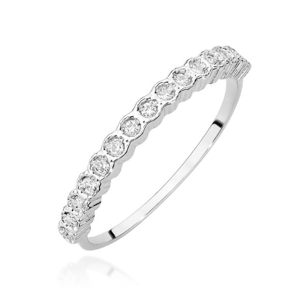 Pierścionek W0634 z diamentami białe złoto Jubiler Kraków BigDIAMOND