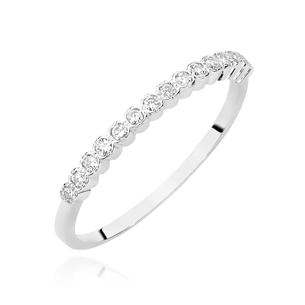 Pierścionek W0635 z diamentami białe złoto Jubiler Kraków BigDIAMOND