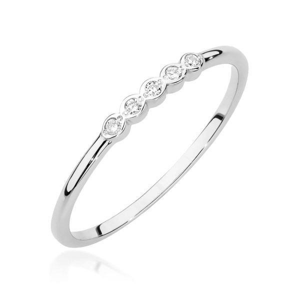 Pierścionek W0638 z diamentami białe złoto Jubiler Kraków BigDIAMOND