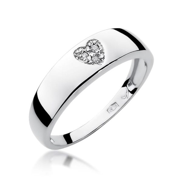 Pierścionek W064 z diamentami białe złoto Jubiler Kraków BigDIAMOND