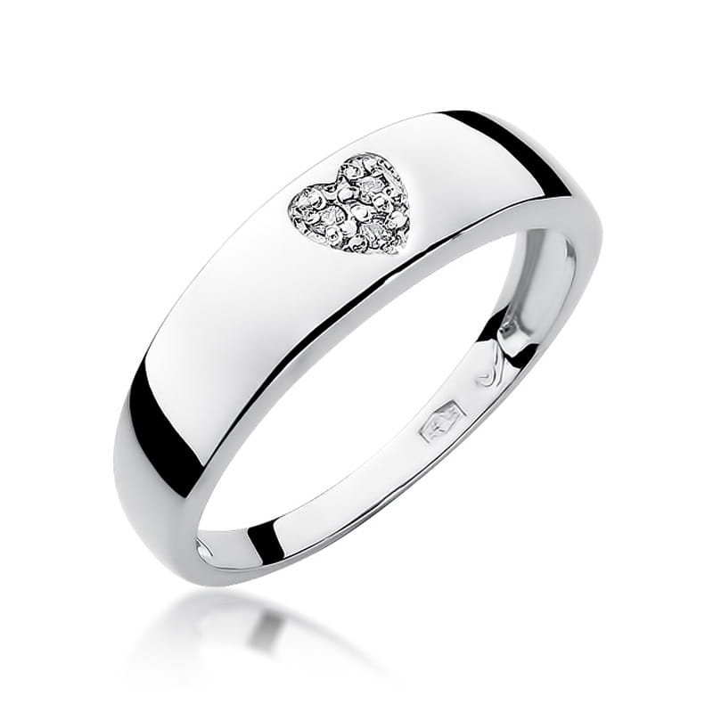 Pierścionek W064 z diamentami białe złoto Jubiler Kraków BigDIAMOND