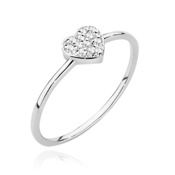 Pierścionek W0641 z diamentami białe złoto Jubiler Kraków BigDIAMOND