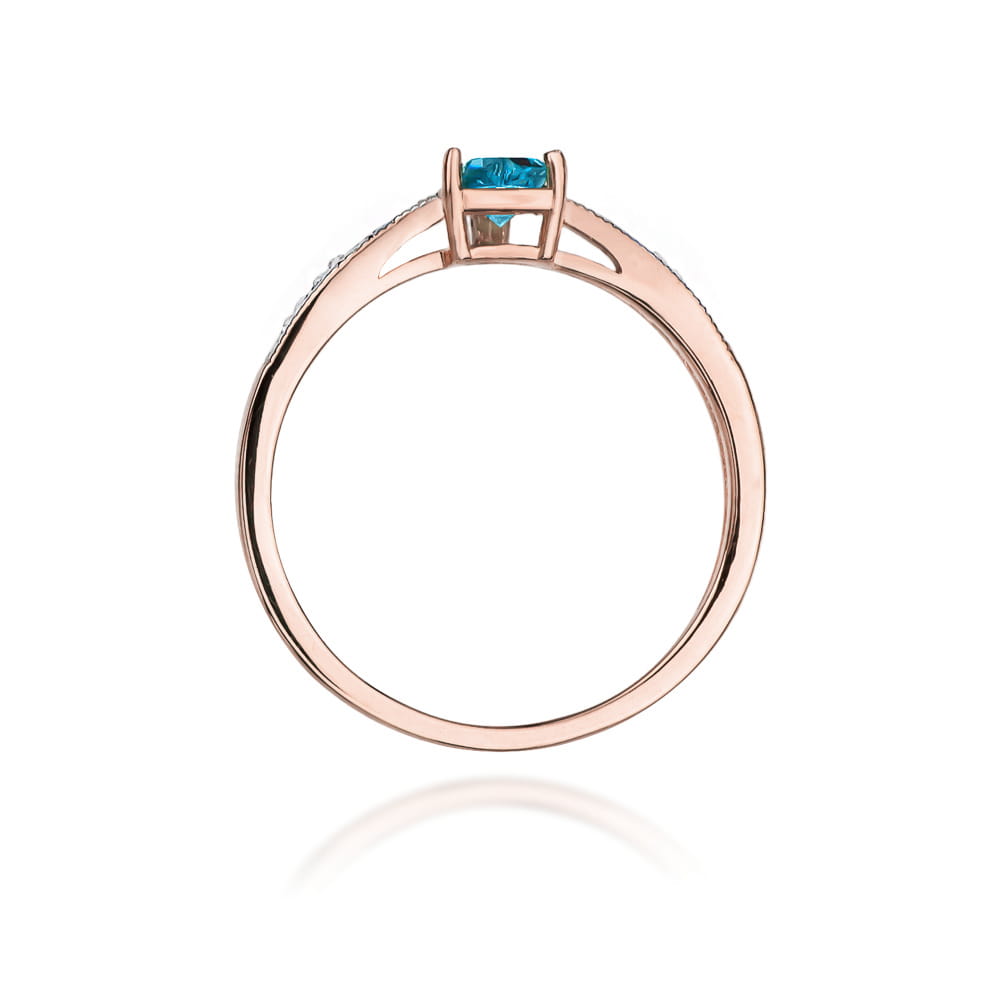 Pierścionek Topaz 0,50ct różowe złoto — zdjęcie dodatkowe 2