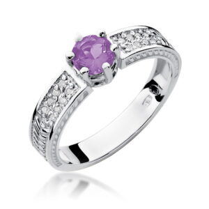 Pierścionek W075 Ametyst 0