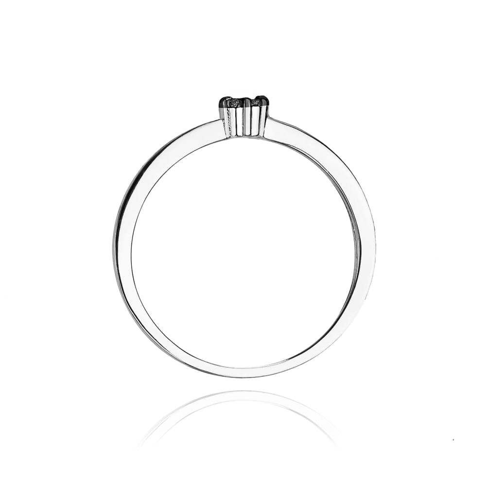 Ring with black diamonds in white gold – product image 3