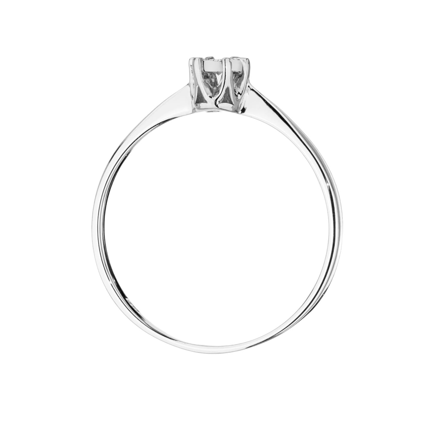 Ring with a diamond 0,03 ct in white gold – product image 3