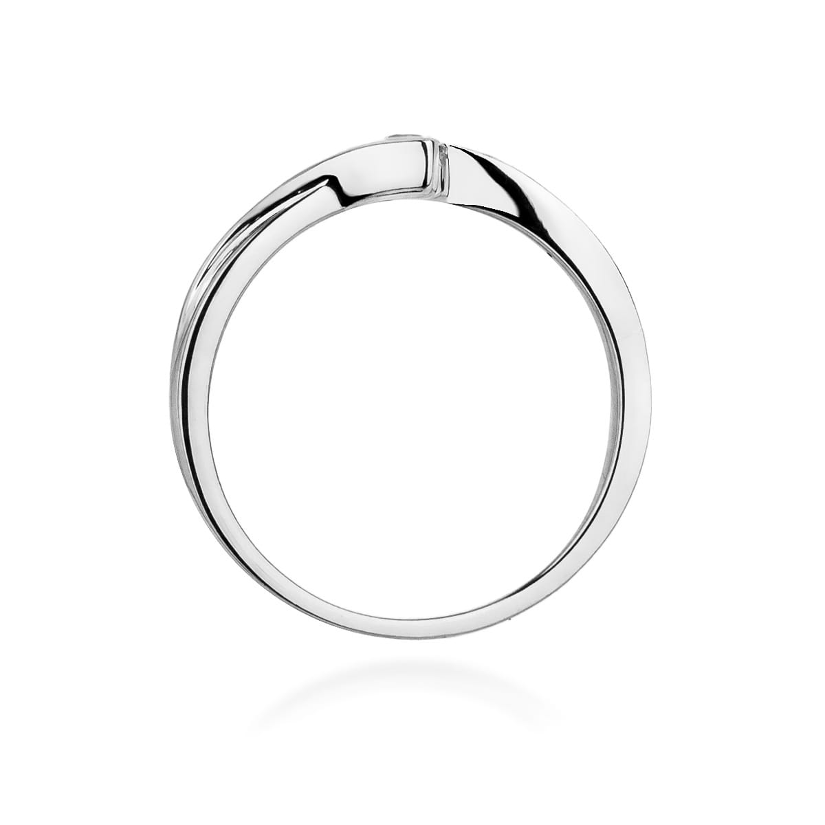 Pierścionek Diament 0,10ct białe złoto — zdjęcie dodatkowe 2