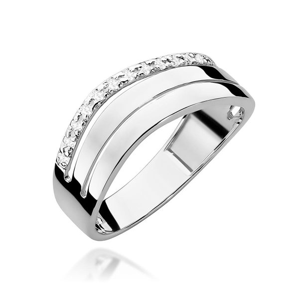 Pierścionek W214 z diamentami białe złoto Jubiler Kraków BigDIAMOND