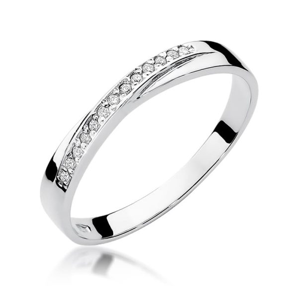 Pierścionek W305 z diamentami białe złoto Jubiler Kraków BigDIAMOND