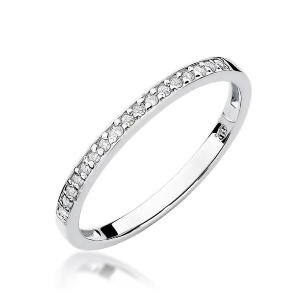 Pierścionek W306 z diamentami białe złoto Jubiler Kraków BigDIAMOND