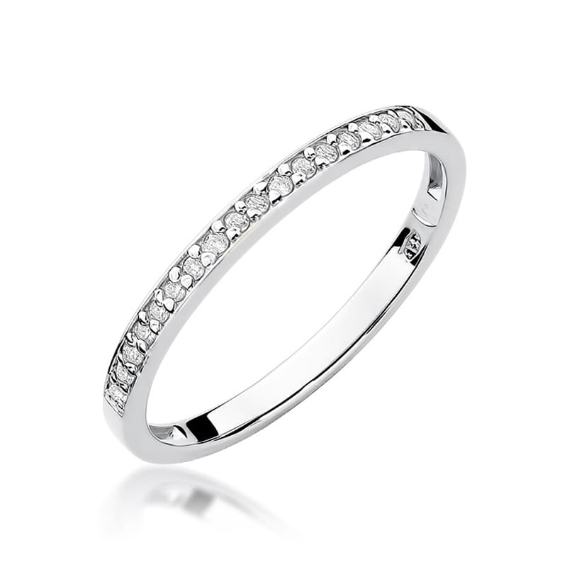 Pierścionek W306 z diamentami białe złoto Jubiler Kraków BigDIAMOND