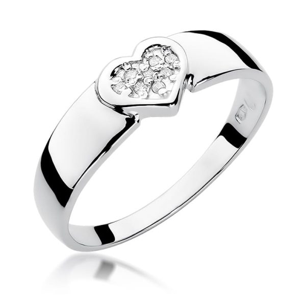 Pierścionek W314 z diamentami białe złoto Jubiler Kraków BigDIAMOND