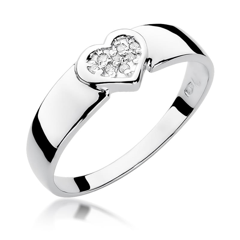 Pierścionek W314 z diamentami białe złoto Jubiler Kraków BigDIAMOND