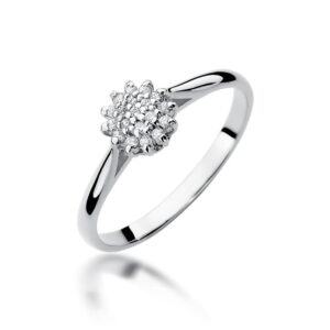 Pierścionek W401 z diamentami białe złoto Jubiler Kraków BigDIAMOND