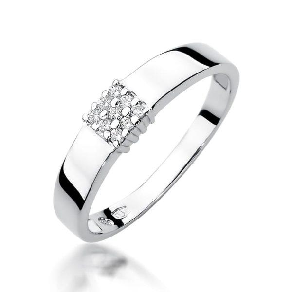Pierścionek W417 z diamentami białe złoto Jubiler Kraków BigDIAMOND