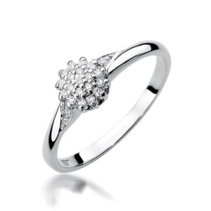 Pierścionek W419 z diamentami białe złoto Jubiler Kraków BigDIAMOND