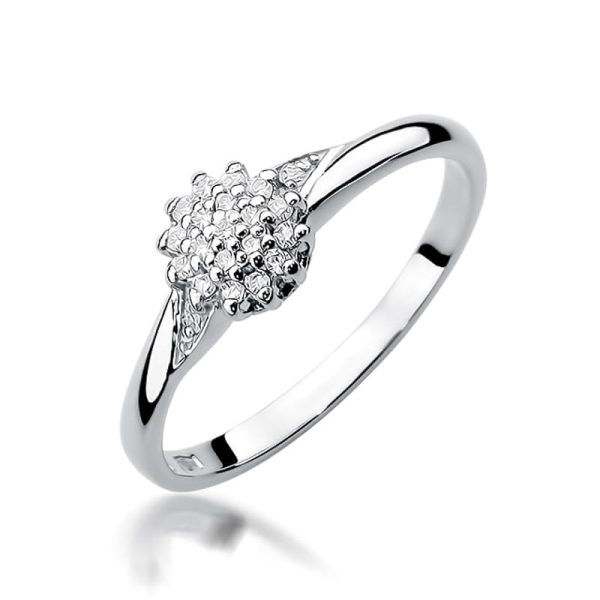 Pierścionek W419 z diamentami białe złoto Jubiler Kraków BigDIAMOND