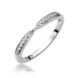 Pierścionek W425 z diamentami białe złoto Jubiler Kraków BigDIAMOND