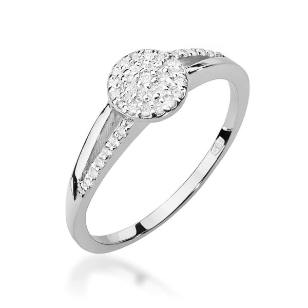 Pierścionek W437 z diamentami białe złoto Jubiler Kraków BigDIAMOND