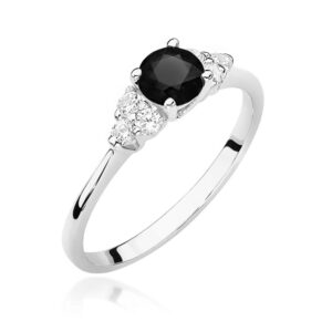 Pierścionek W451 Czarny Diament 0