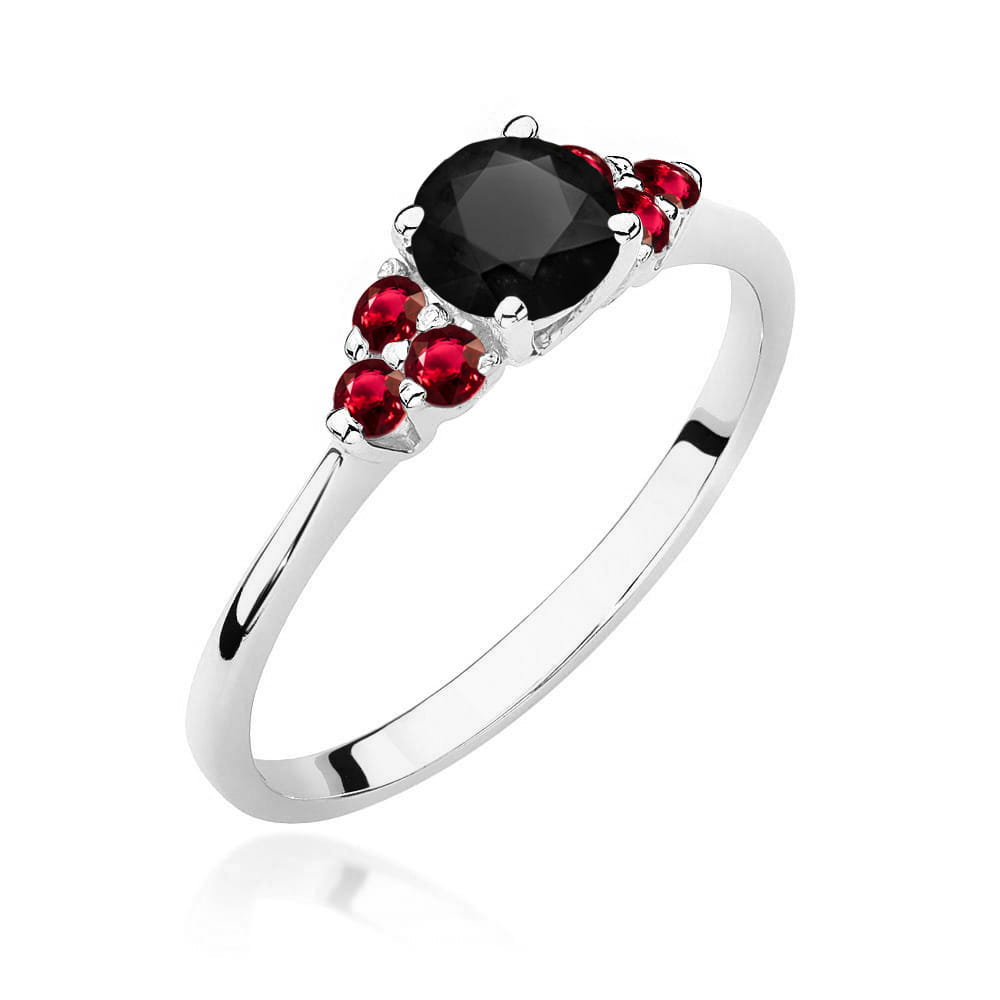 Pierścionek W451 Czarny Diament 0