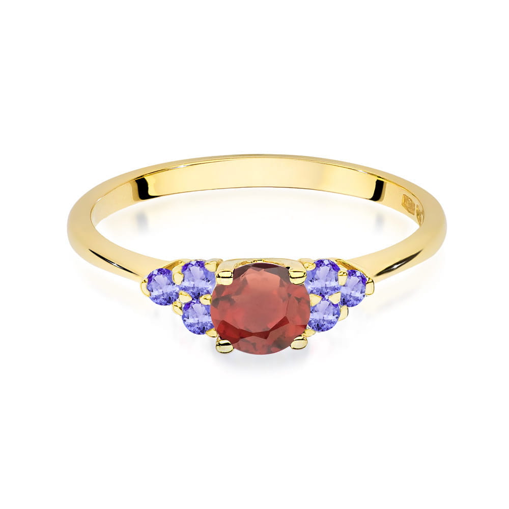Ring with garnet 0,60 ct in gold – product image 2