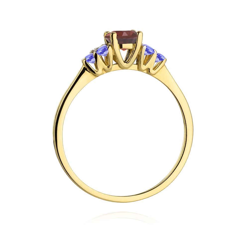 Ring with garnet 0,60 ct in gold – product image 3