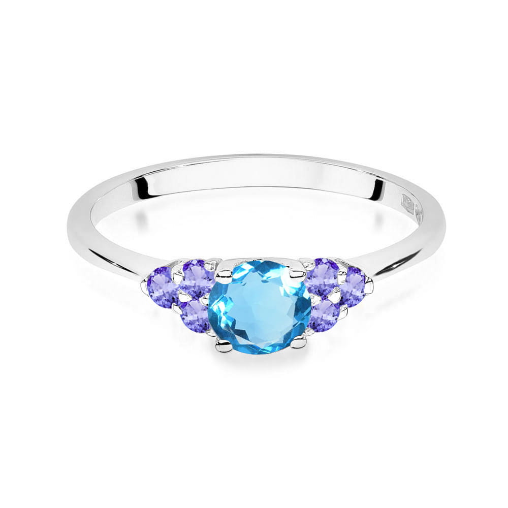 Ring gold with round topaz 0,50 ct – product image 2