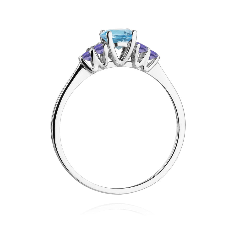 Ring gold with round topaz 0,50 ct – product image 3