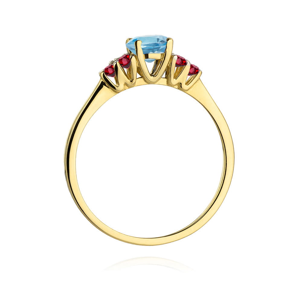 Pierścionek Topaz 0,50ct żółte złoto — zdjęcie dodatkowe 2