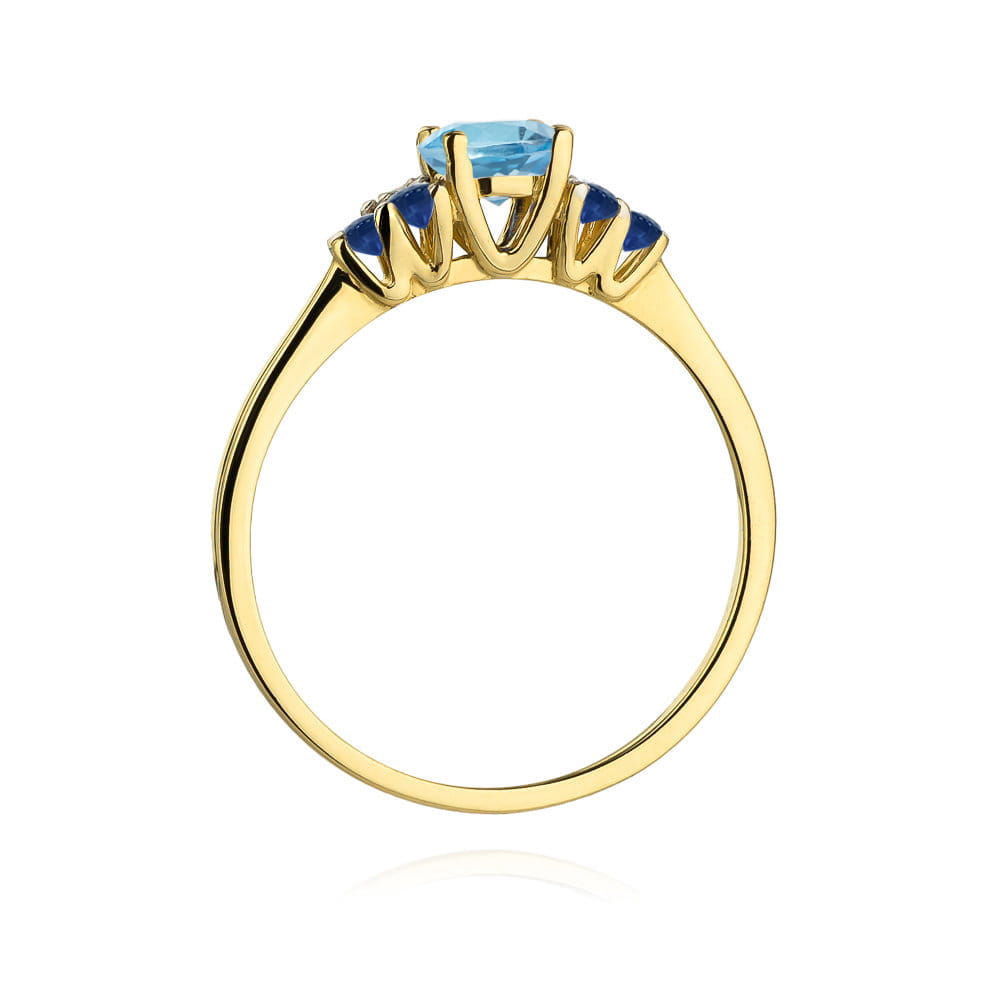 Pierścionek Topaz 0,50ct żółte złoto — zdjęcie dodatkowe 2