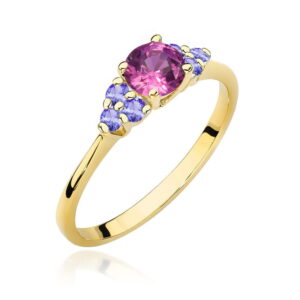 Pierścionek W451 Topaz Różowy 0