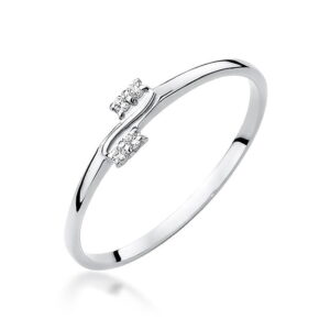 Pierścionek W505 z diamentami białe złoto Jubiler Kraków BigDIAMOND