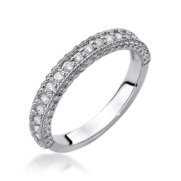 Pierścionek W507 z diamentami białe złoto Jubiler Kraków BigDIAMOND